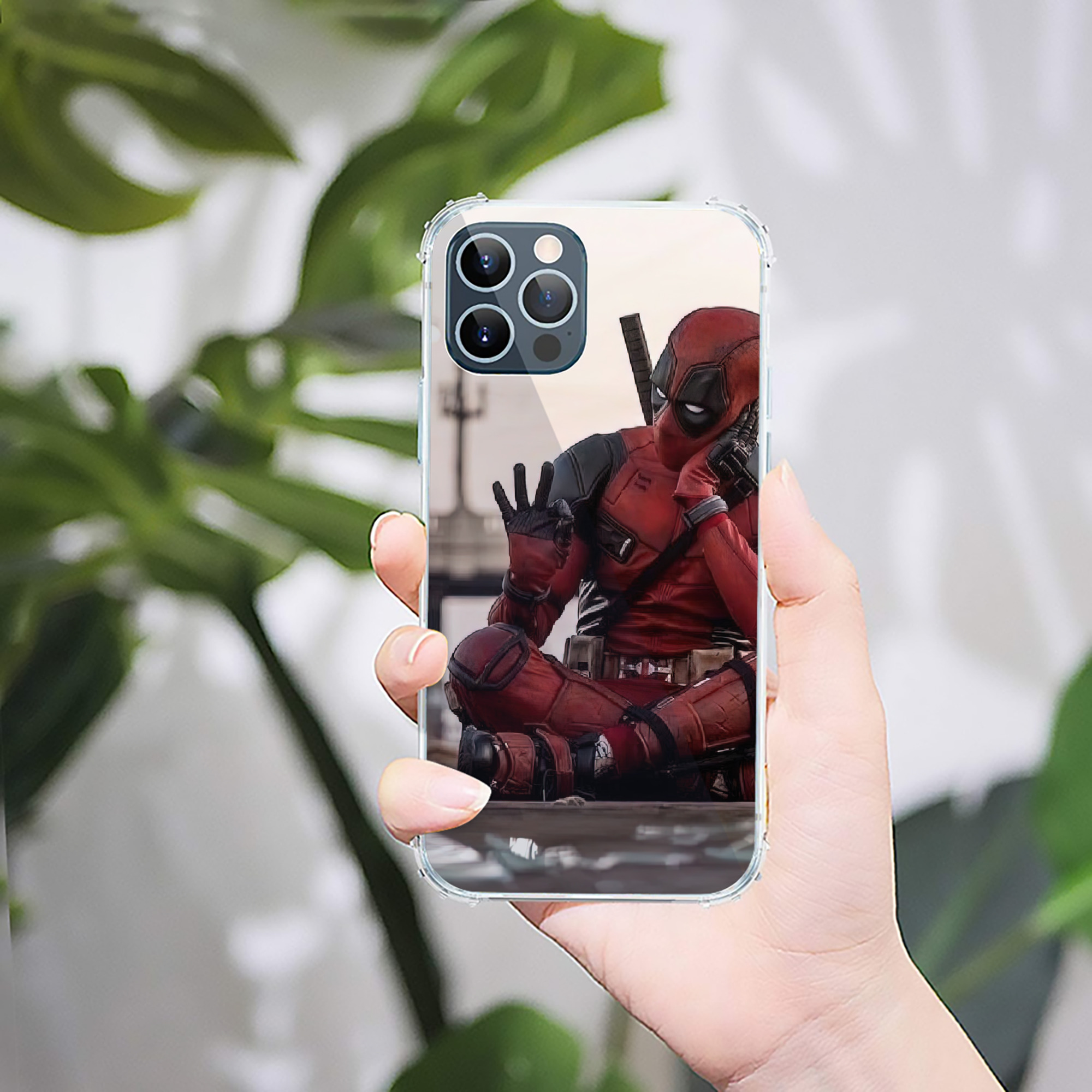 （画像用） Deadpool デッドプール 【iPhone 12シリーズ対応】透明スマホケース（クリアソフトケース）